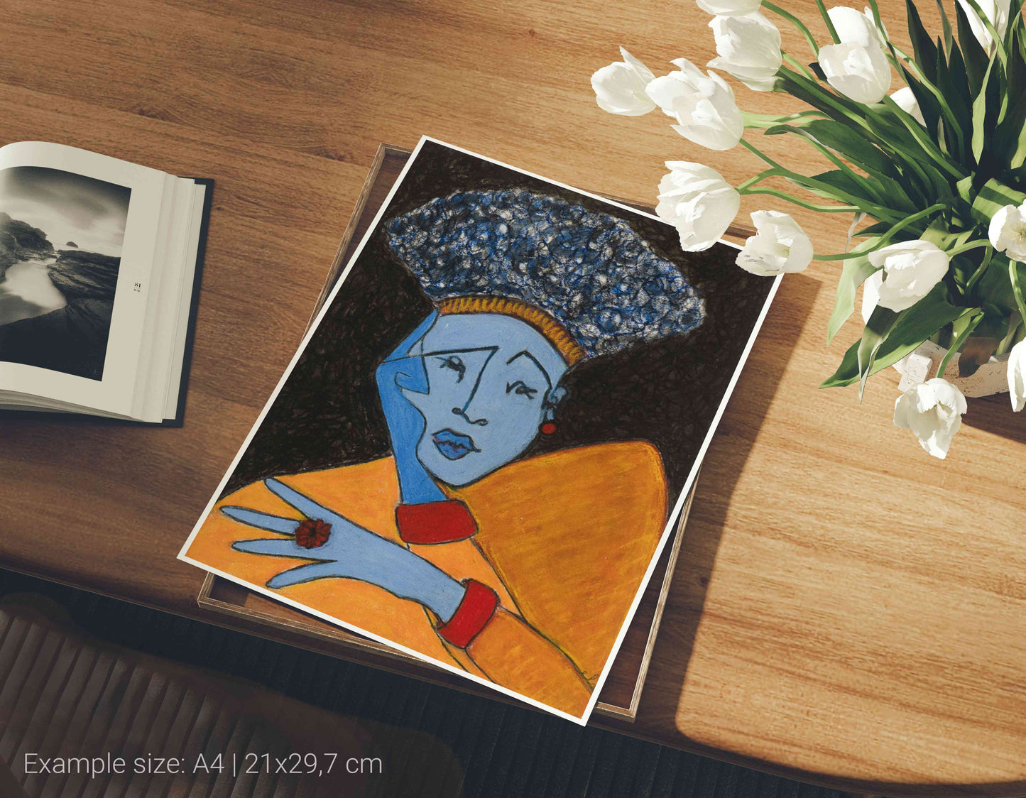 fine art print Mi Negra A4 flat