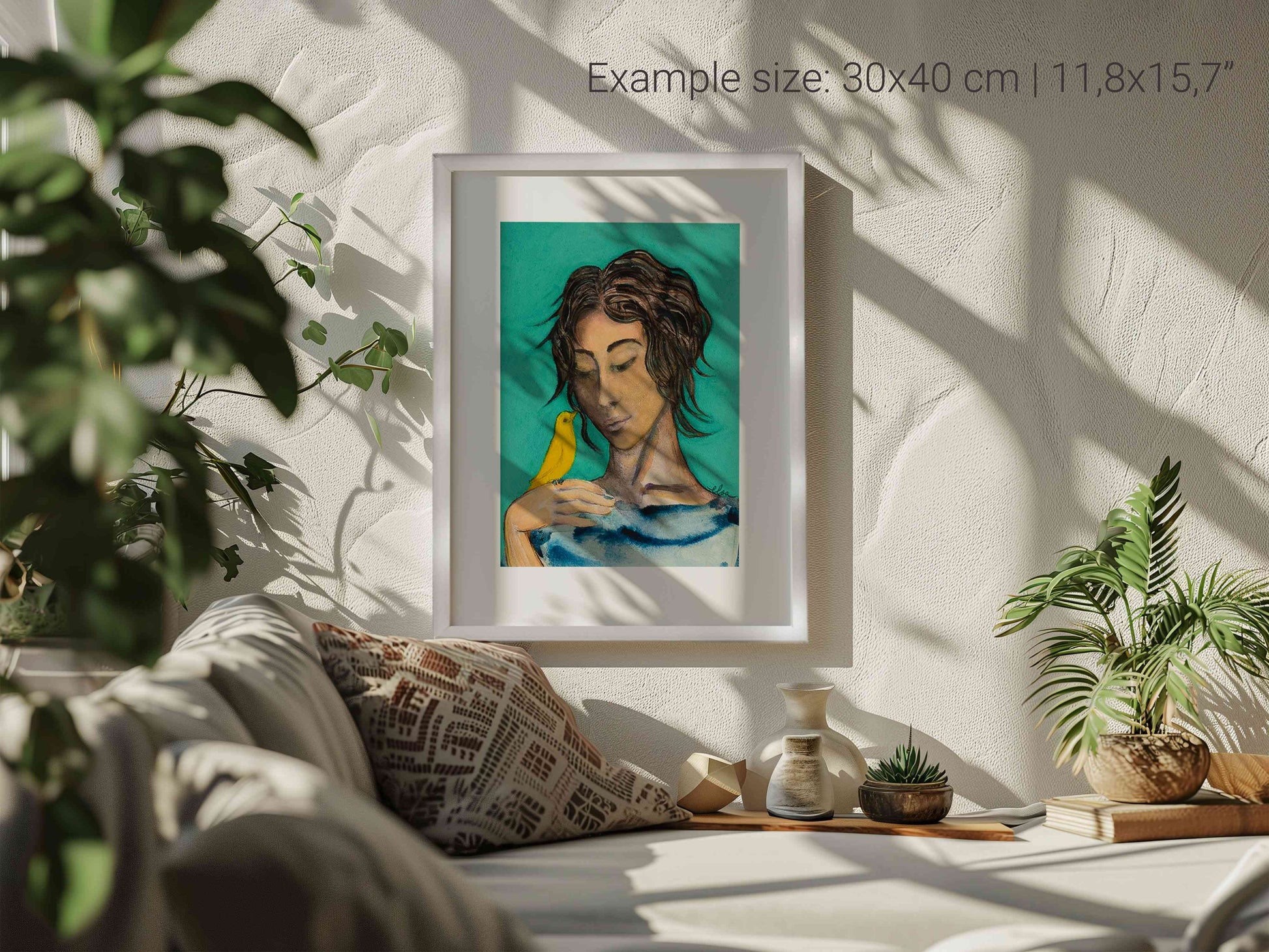 fine art print el canario 30x40 cm