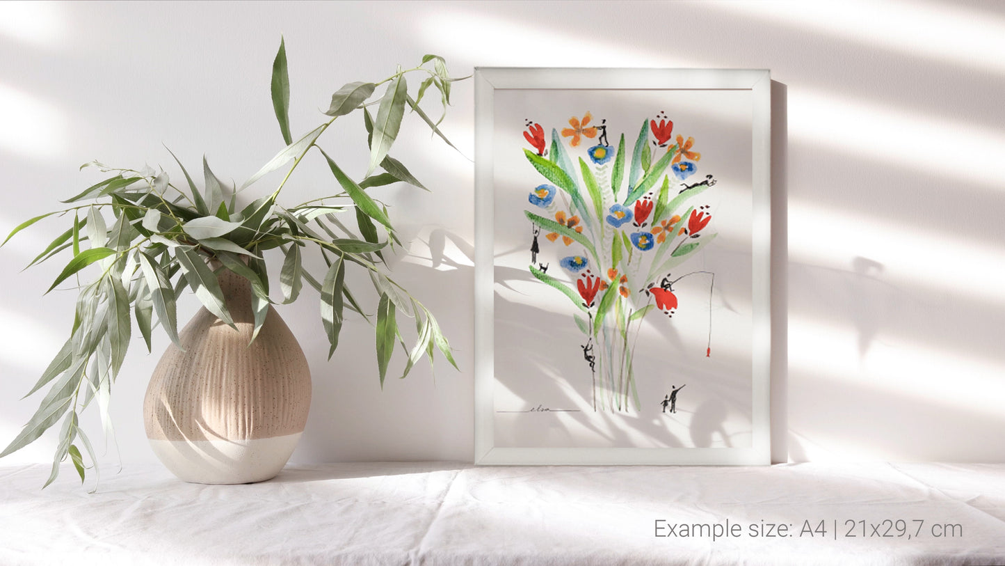 fine art print flower bouquet II A4